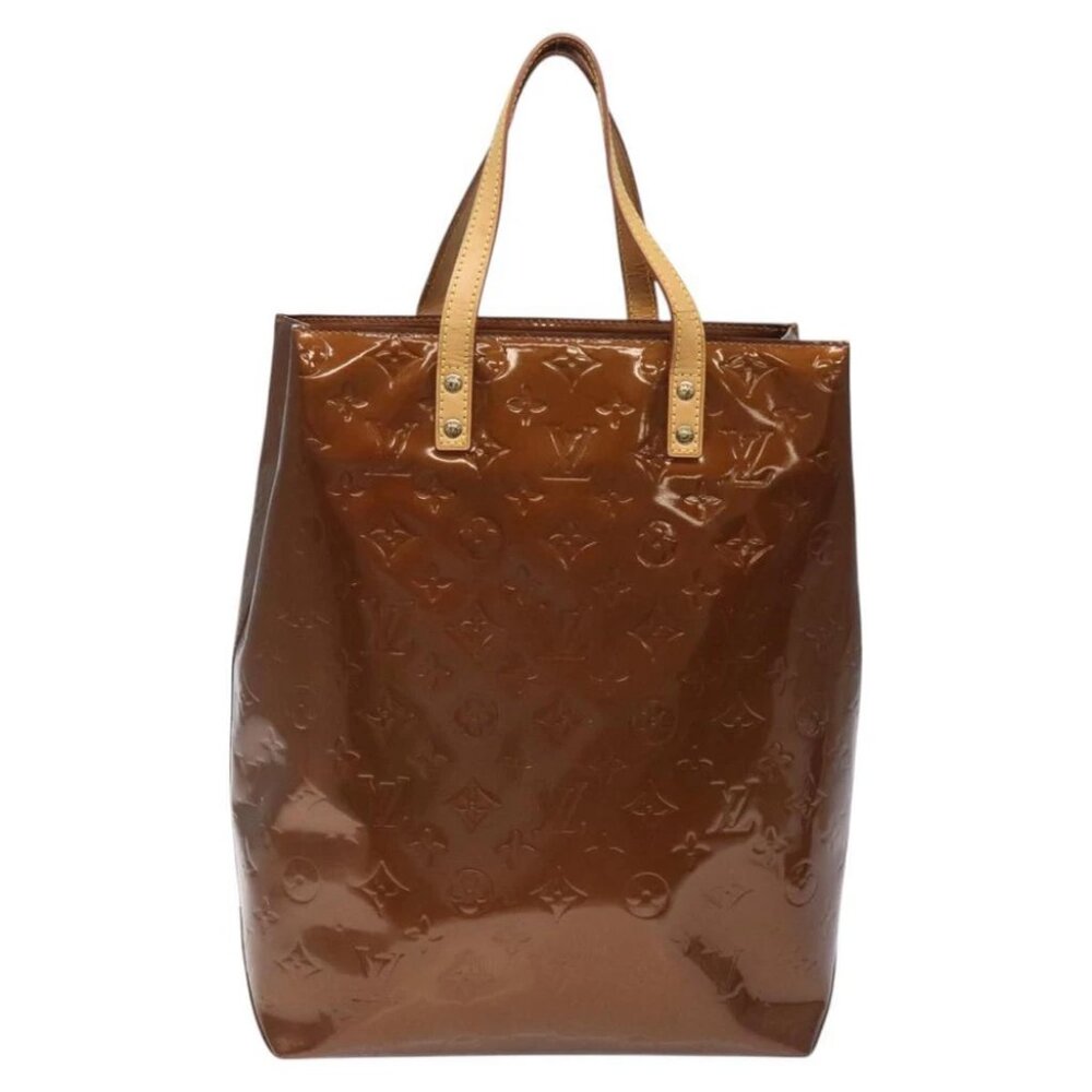 LOUIS VUITTON Monogram Vernis Reade MM Hand Bag Bronze - Picture 2 of 15